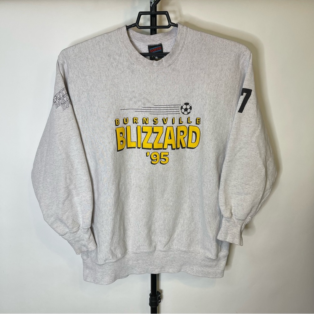 Vintage Soffe Fleece Burnsville Blizzard 1995 Sweatshirt Size XL Women’s